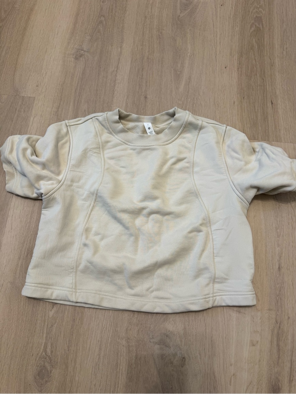 lululemon athletica Cream Short-Sleeve Crewneck Top